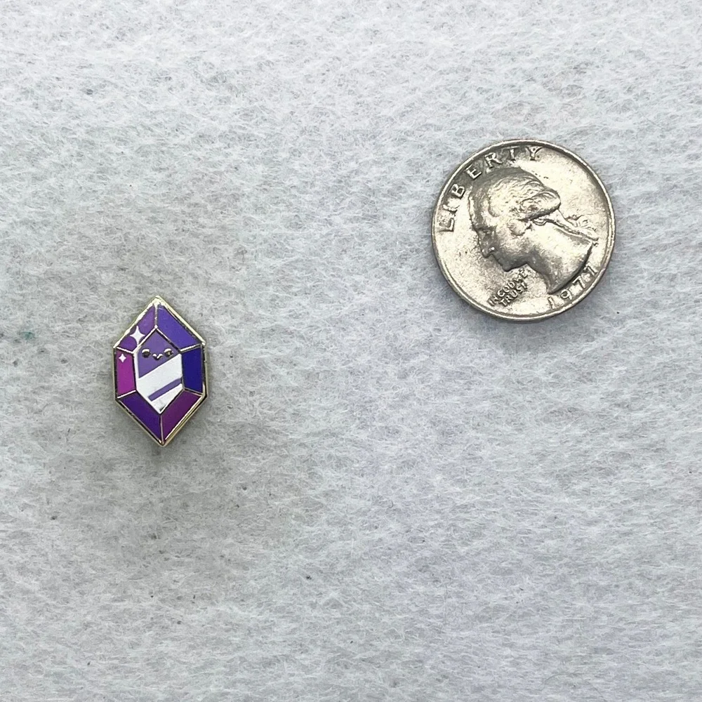 🔮 5/$25 Leon Römer Tiny Gem Cute Purple Amethyst Pin